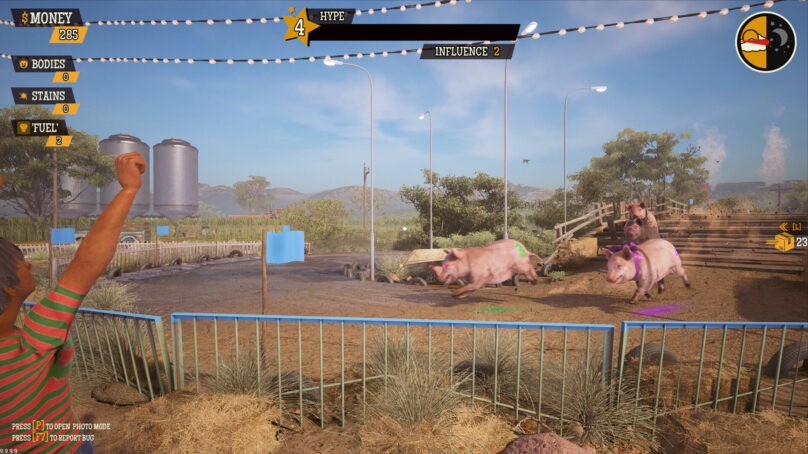 Vodite klađenje na utrke svinja u igri Roadhouse Simulator